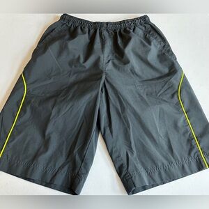 Nike Swim Trunks Youth Large Sportswear Black Drawstring Shorts Dark Gray